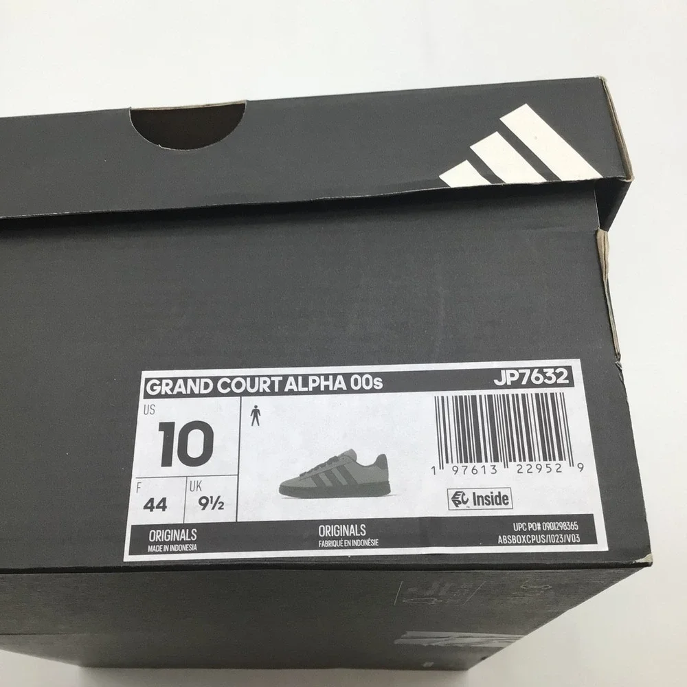 Adidas Grand Court Alpha 00s Grey Black Suede Sneakers JP7632 Mens Size 10 NEW